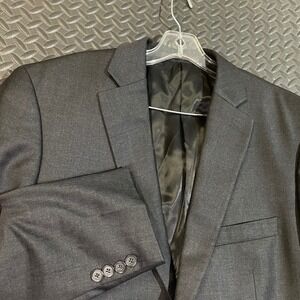 Tasso Elba Blazer Sport Coat Two Button Charcoal‎ Gray Business Career Size 40R